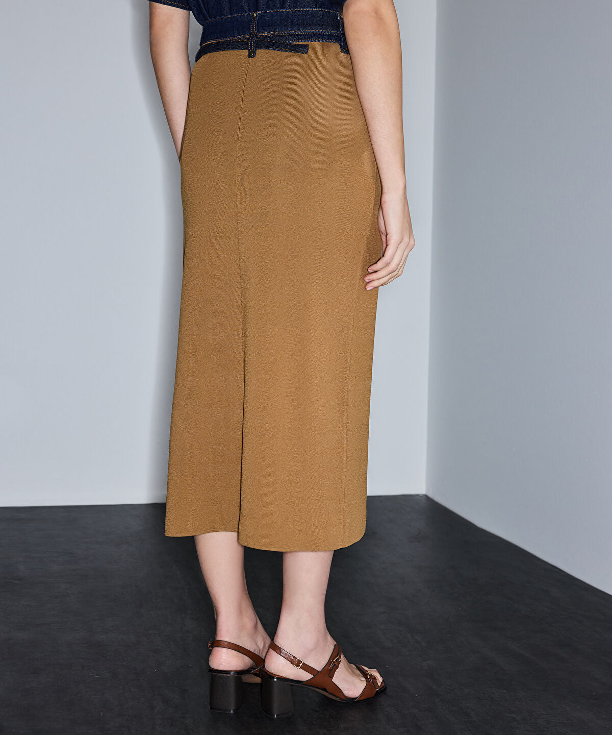 Belted Combination Skirt