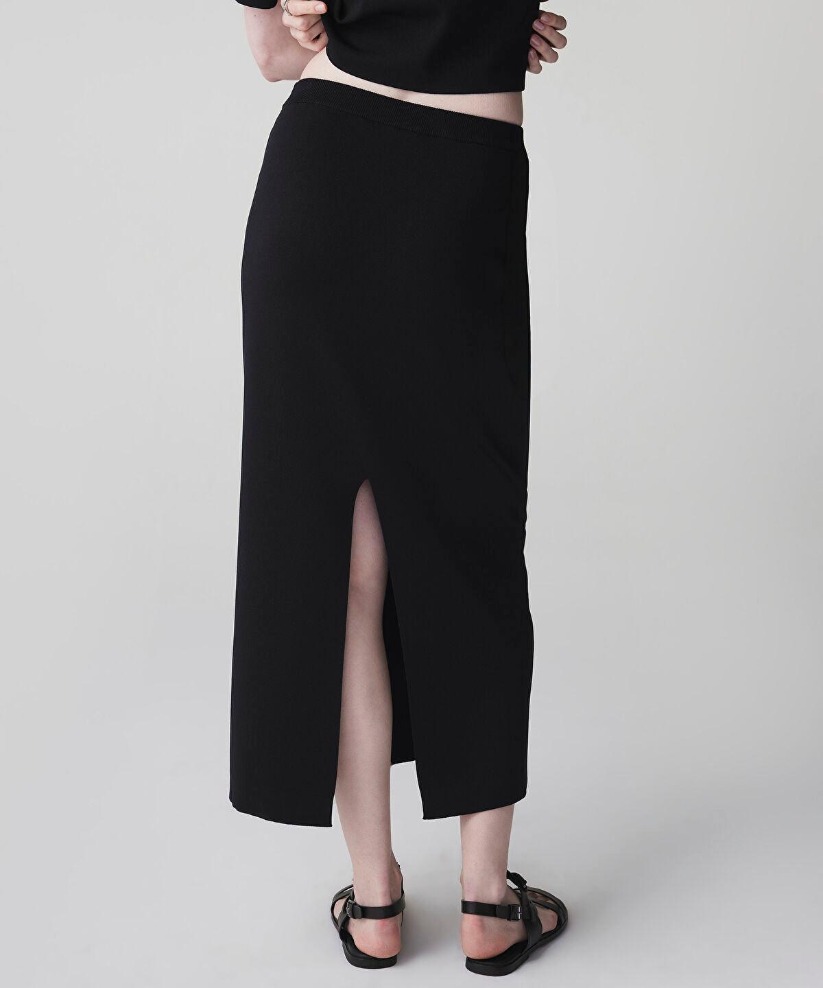Zoomed Knit Pencil Skirt