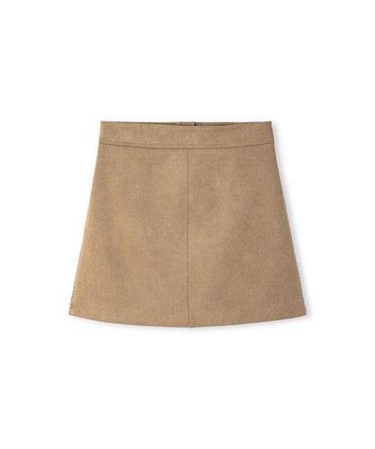 Suede-Effect Skirt