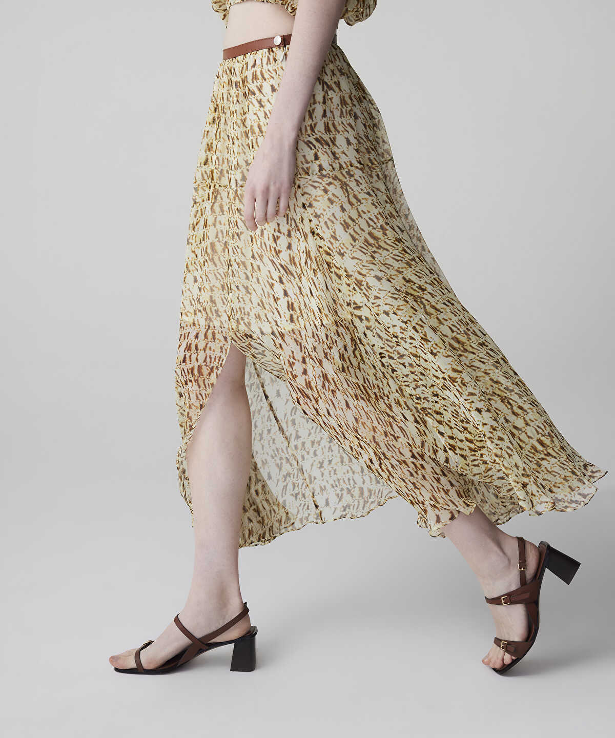 Zoomed Printed Viscose Skirt