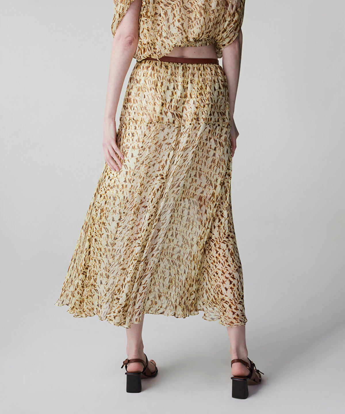 Zoomed Printed Viscose Skirt