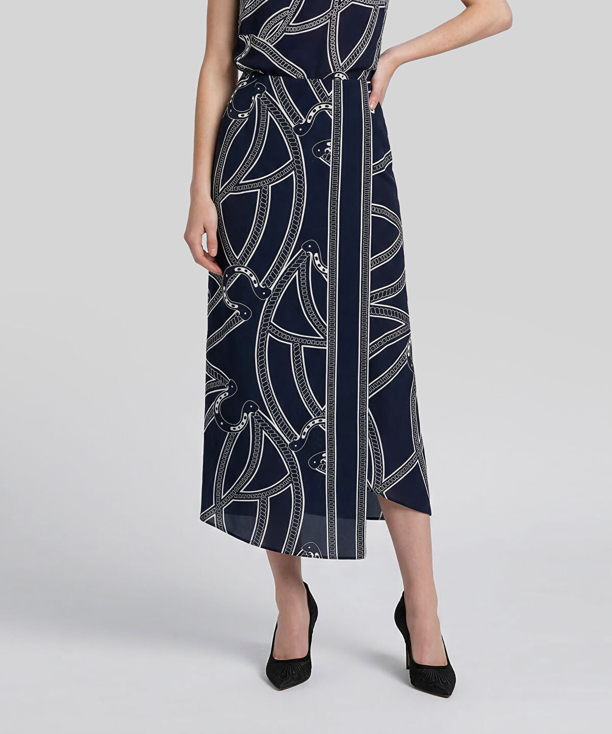 Zoomed Printed Viscose Skirt