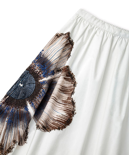 Beaded Floral Maxi Skirt