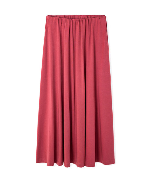Elastic Waist Maxi Skirt