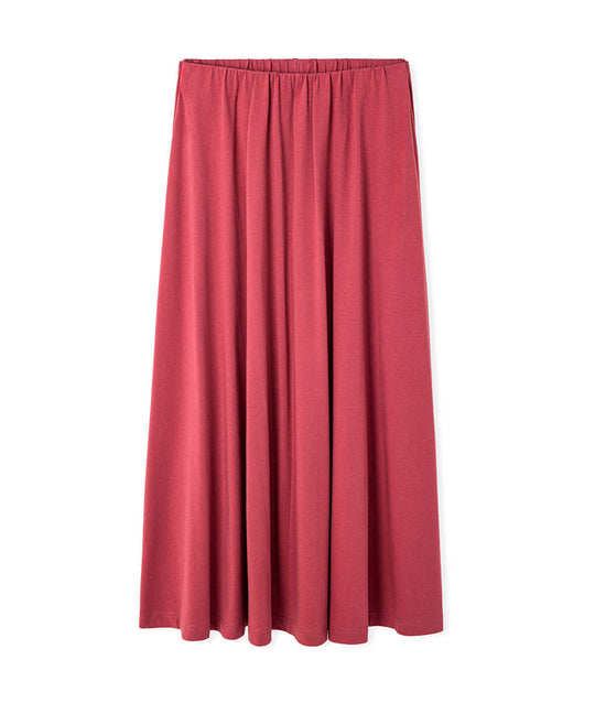 Elastic Waist Maxi Skirt
