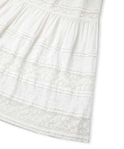 Lace-Trimmed Maxi Skirt