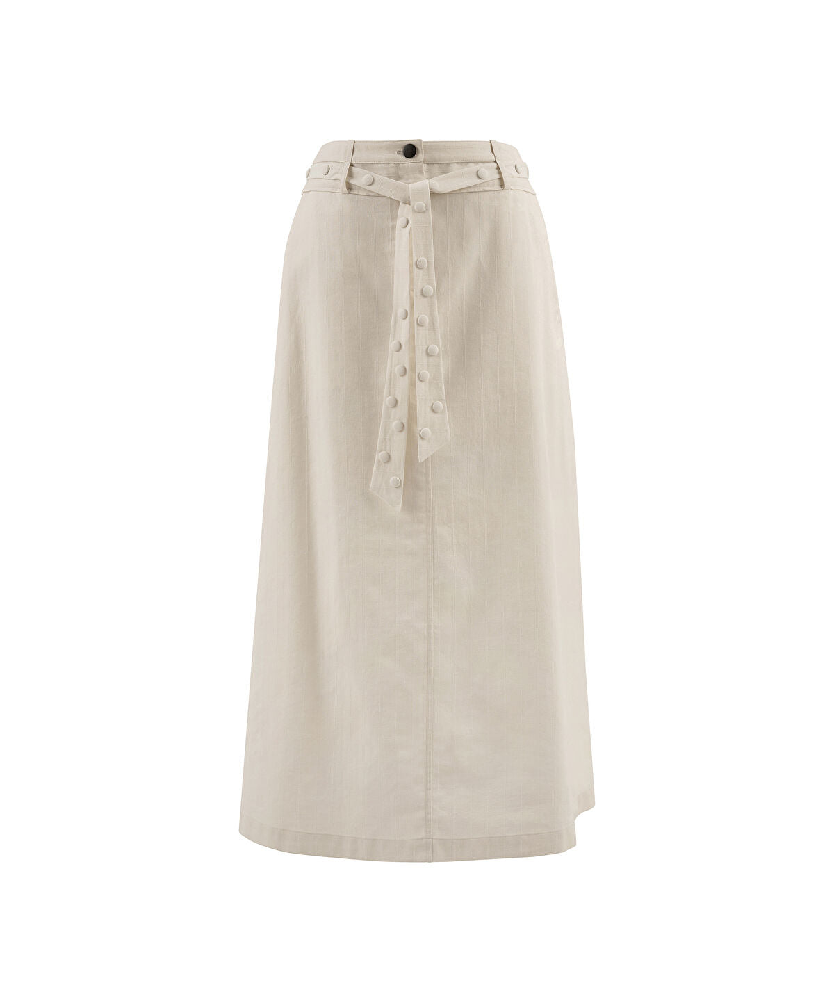 Zoomed Midi Skirt with Studded Waistband