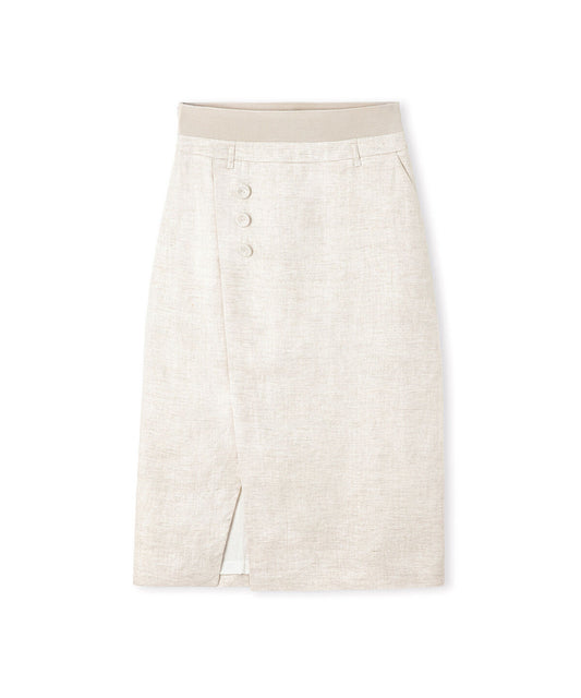 Belted Linen Skirt
