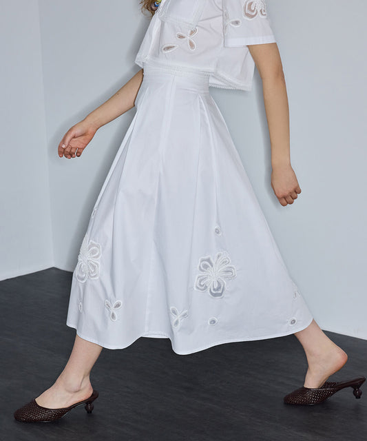 Embellished A-Line Skirt