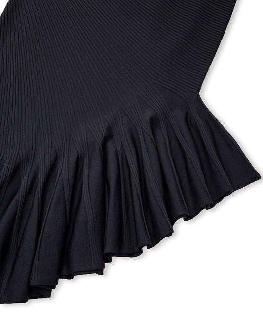 Asymmetric Knit Skirt