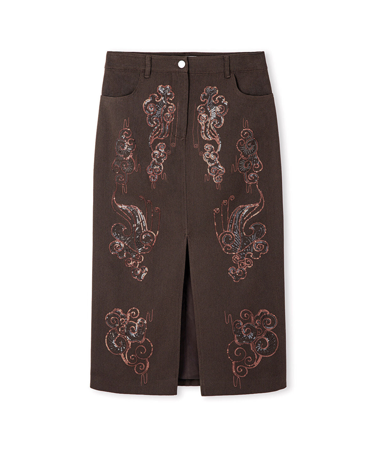 Zoomed Embellished Pencil Skirt