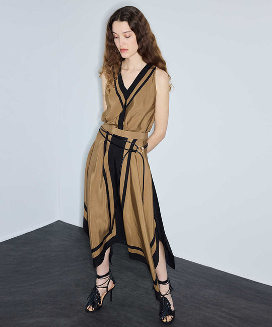Asymmetric Midi Skirt
