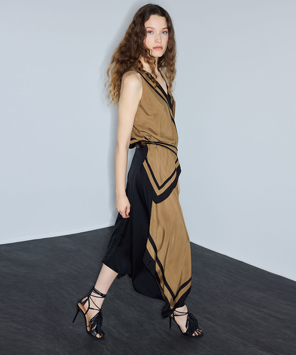 Zoomed Asymmetric Midi Skirt