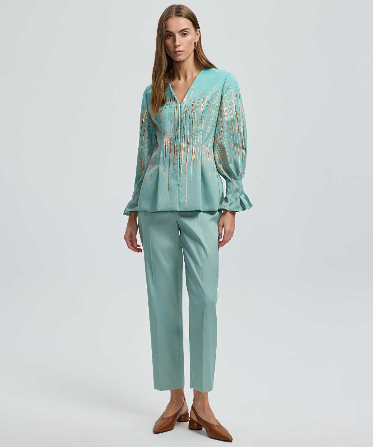 Zoomed Jacquard Peplum Jacket 