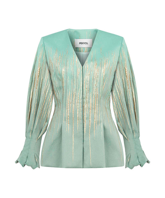 Jacquard Peplum Jacket 
