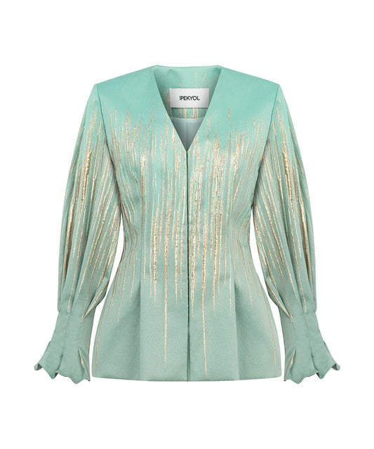 Jacquard Peplum Jacket 