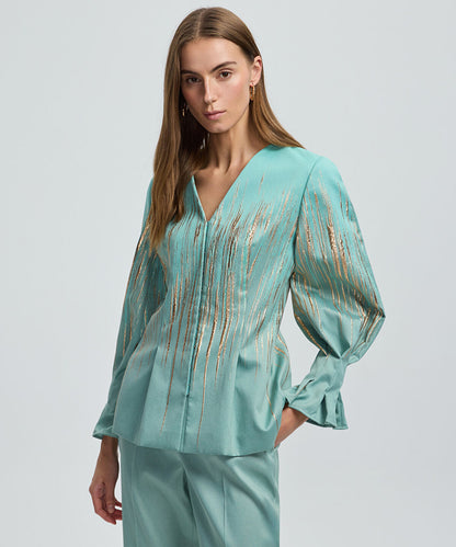 Jacquard Peplum Jacket 