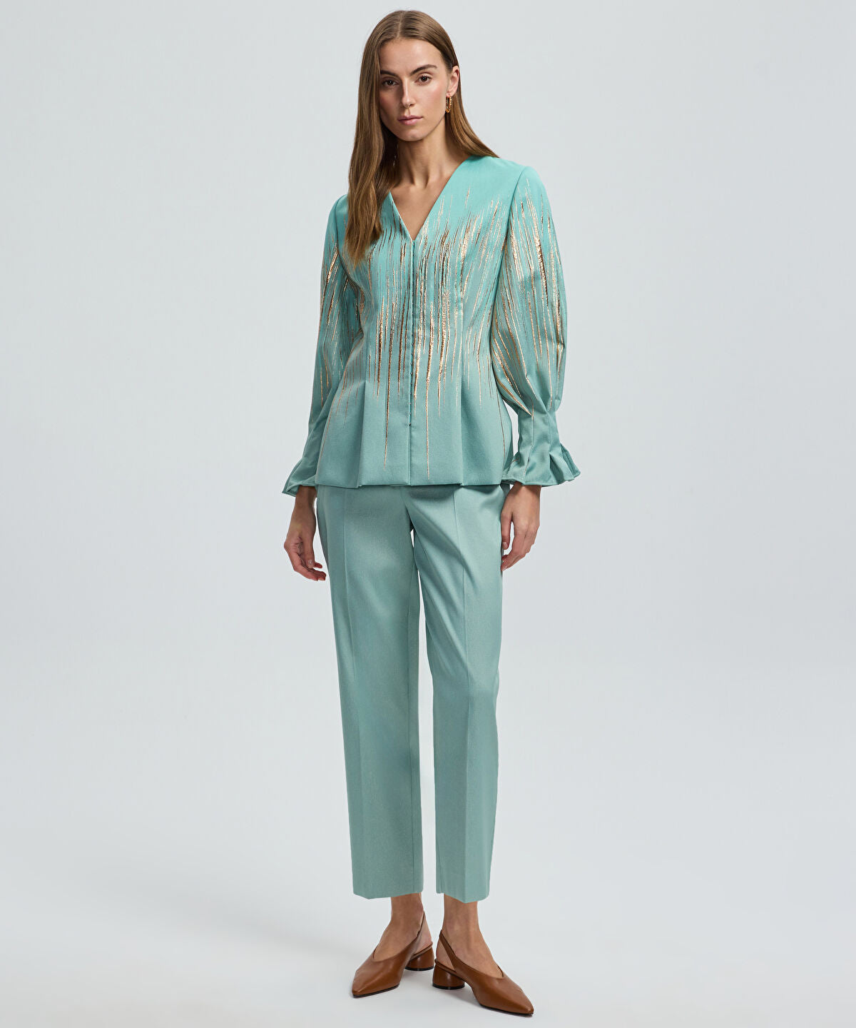 Zoomed Jacquard Peplum Jacket 