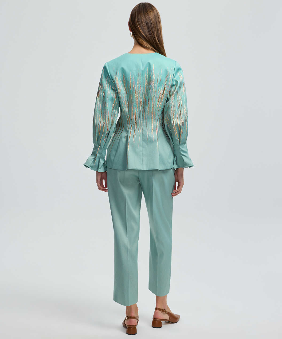 Zoomed Jacquard Peplum Jacket 