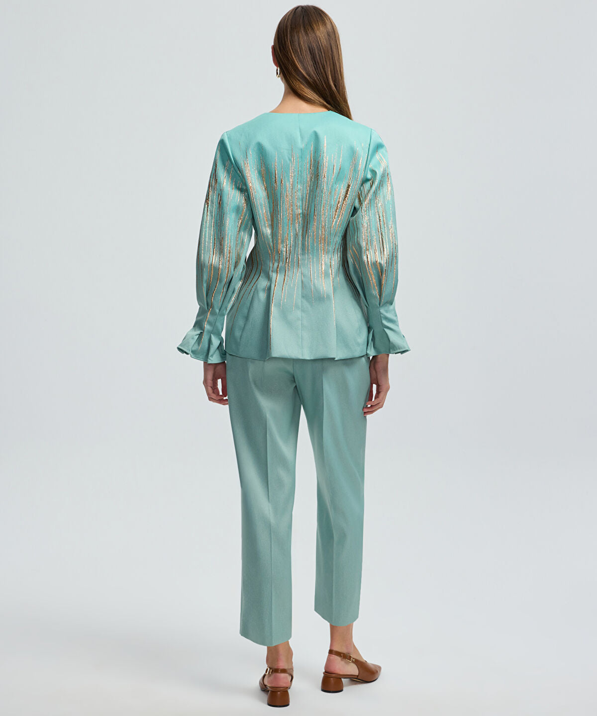 Zoomed Jacquard Peplum Jacket 