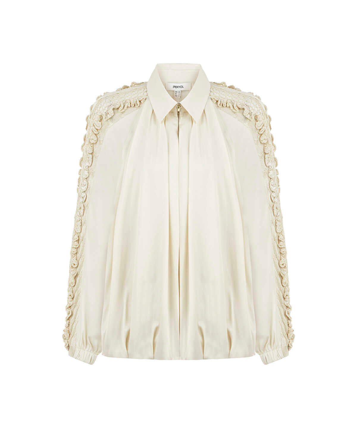 Mixed Knit Sleeve Jacket