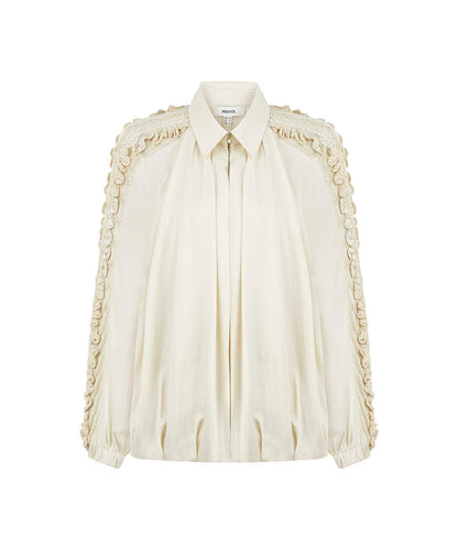 Mixed Knit Sleeve Jacket