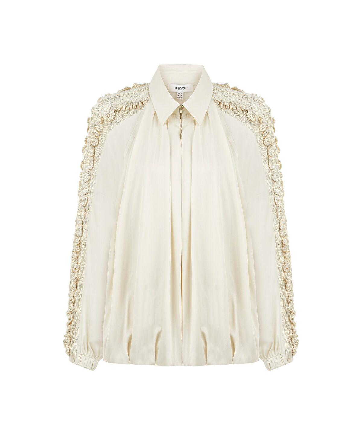 Zoomed Mixed Knit Sleeve Jacket