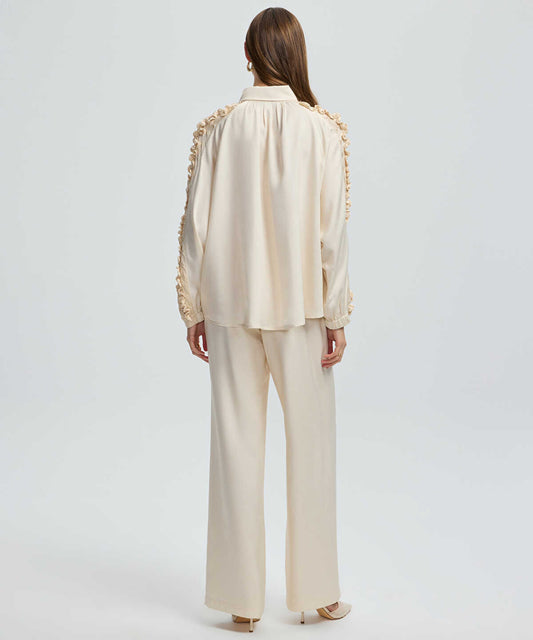Mixed Knit Sleeve Jacket