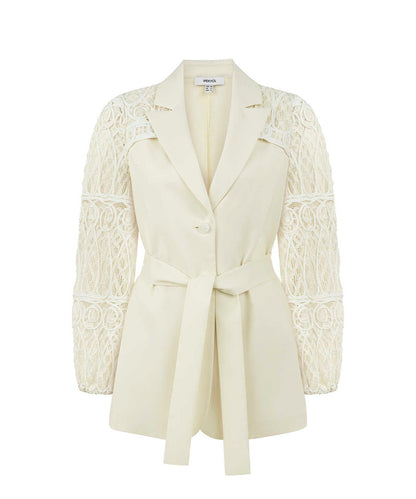 Embroidered Mixed Jacket