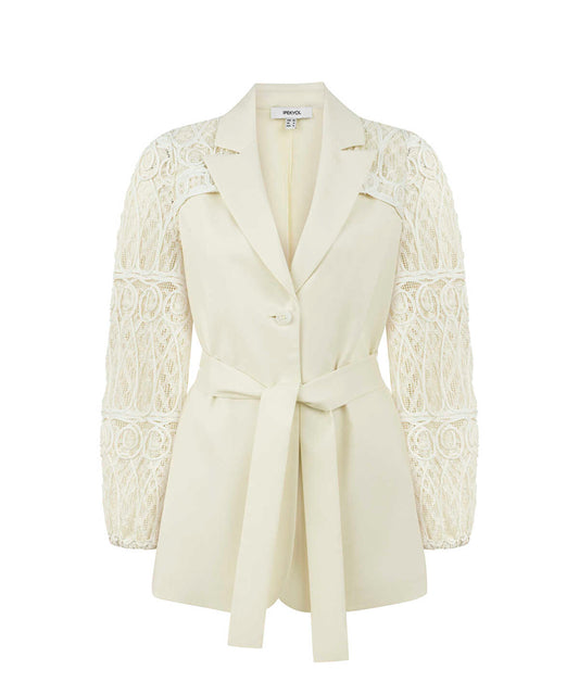 Embroidered Mixed Jacket