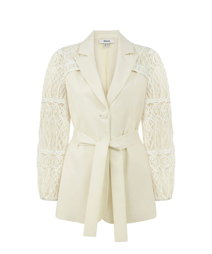 Embroidered Mixed Jacket