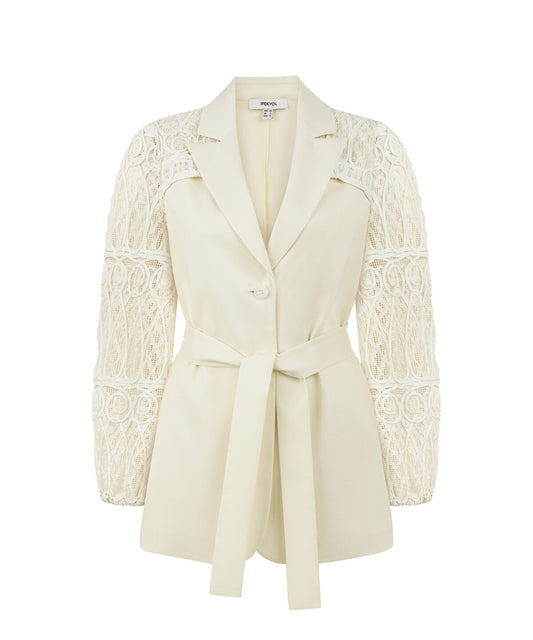 Embroidered Mixed Jacket