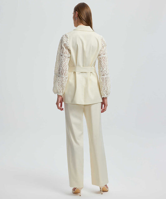 Embroidered Mixed Jacket