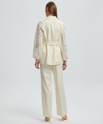 Embroidered Mixed Jacket
