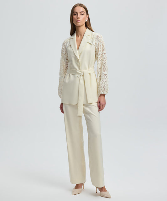 Embroidered Mixed Jacket