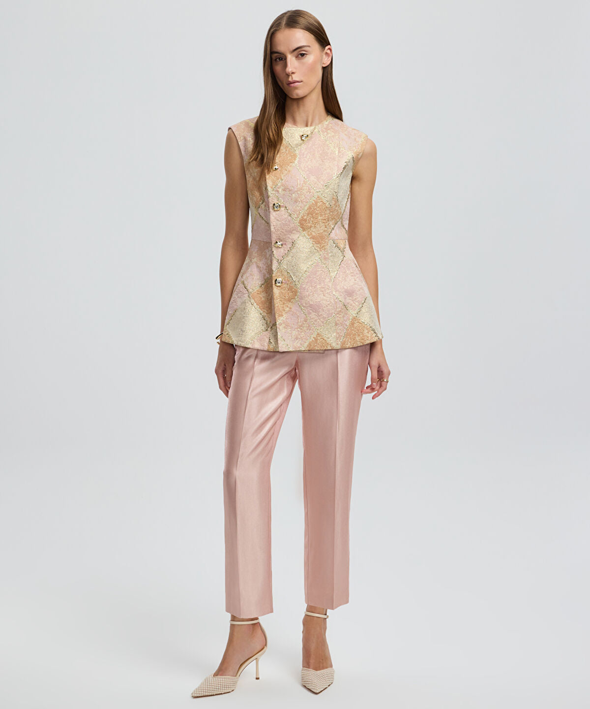 Zoomed Metallic Thread Jacquard Jacket