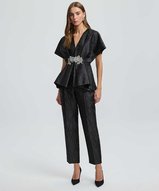 Embellished Jacquard Jacket