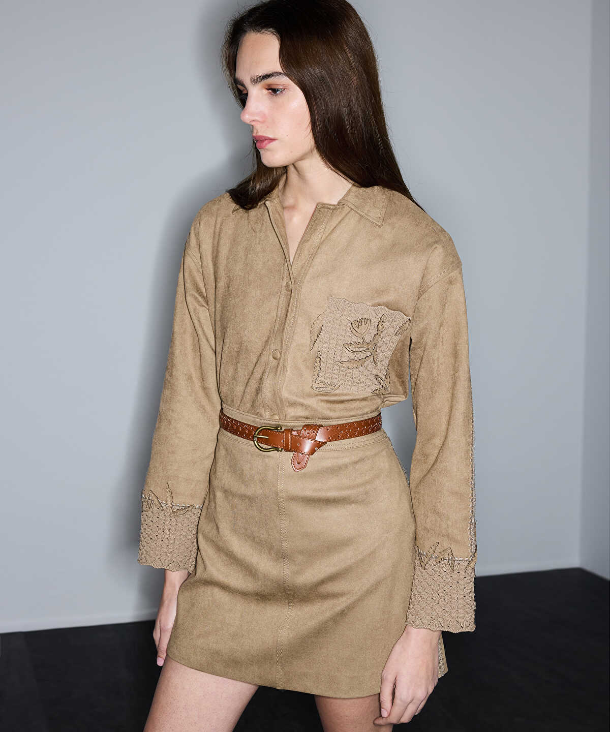 Zoomed Suede-Effect Jacket