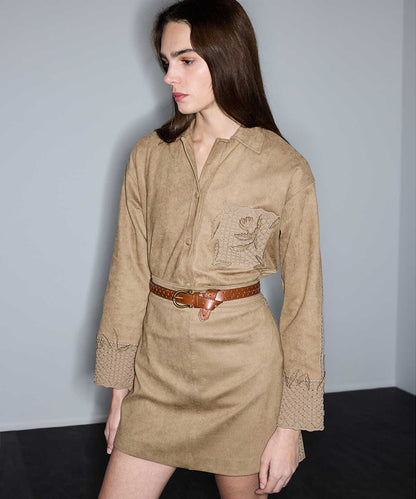 Suede-Effect Jacket