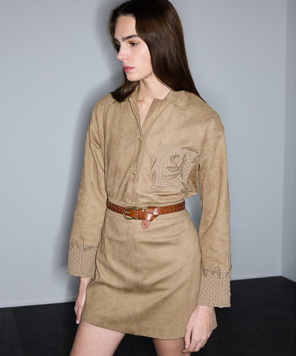 Suede-Effect Jacket