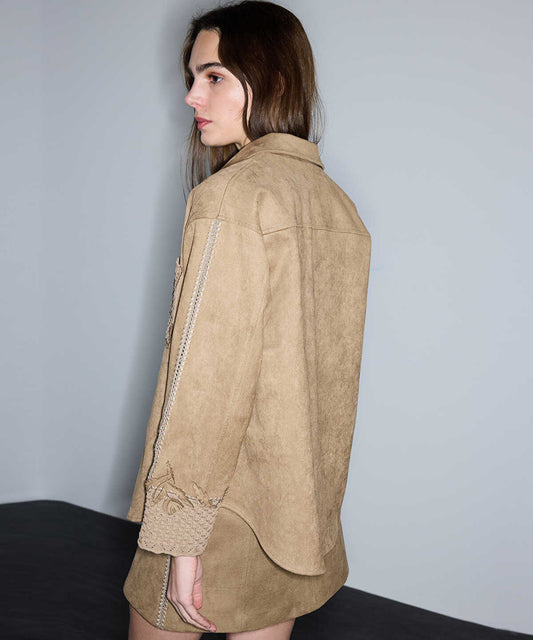 Suede-Effect Jacket