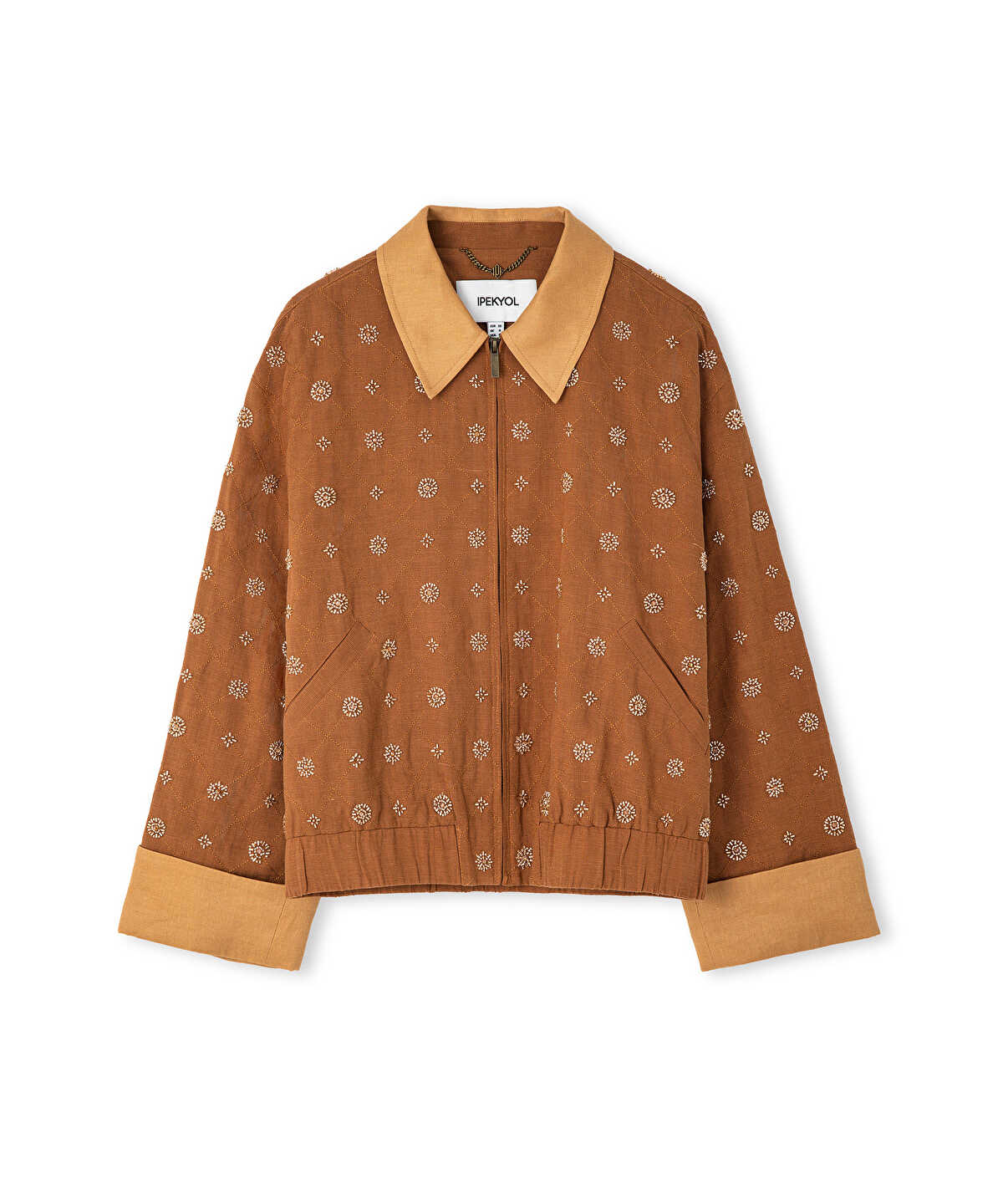 Zoomed Embellished Color-Block Jacket