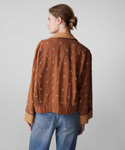 Embellished Color-Block Jacket