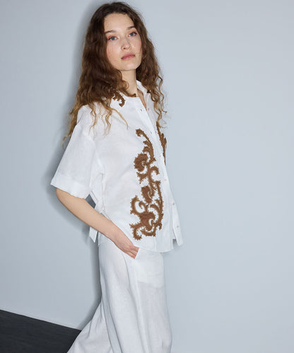 Embroidered Linen Jacket