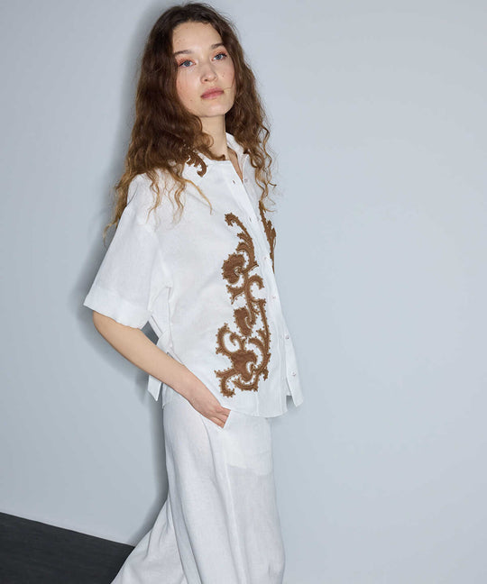 Embroidered Linen Jacket