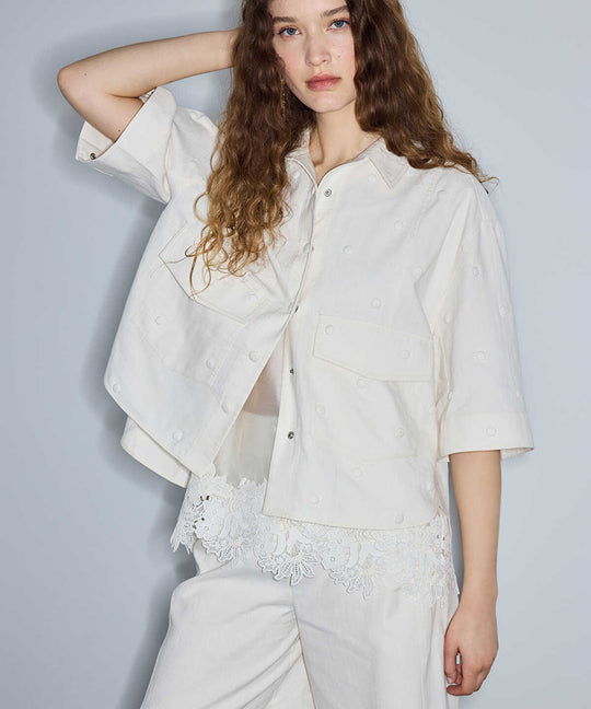 Snap Button Embellished Jacket
