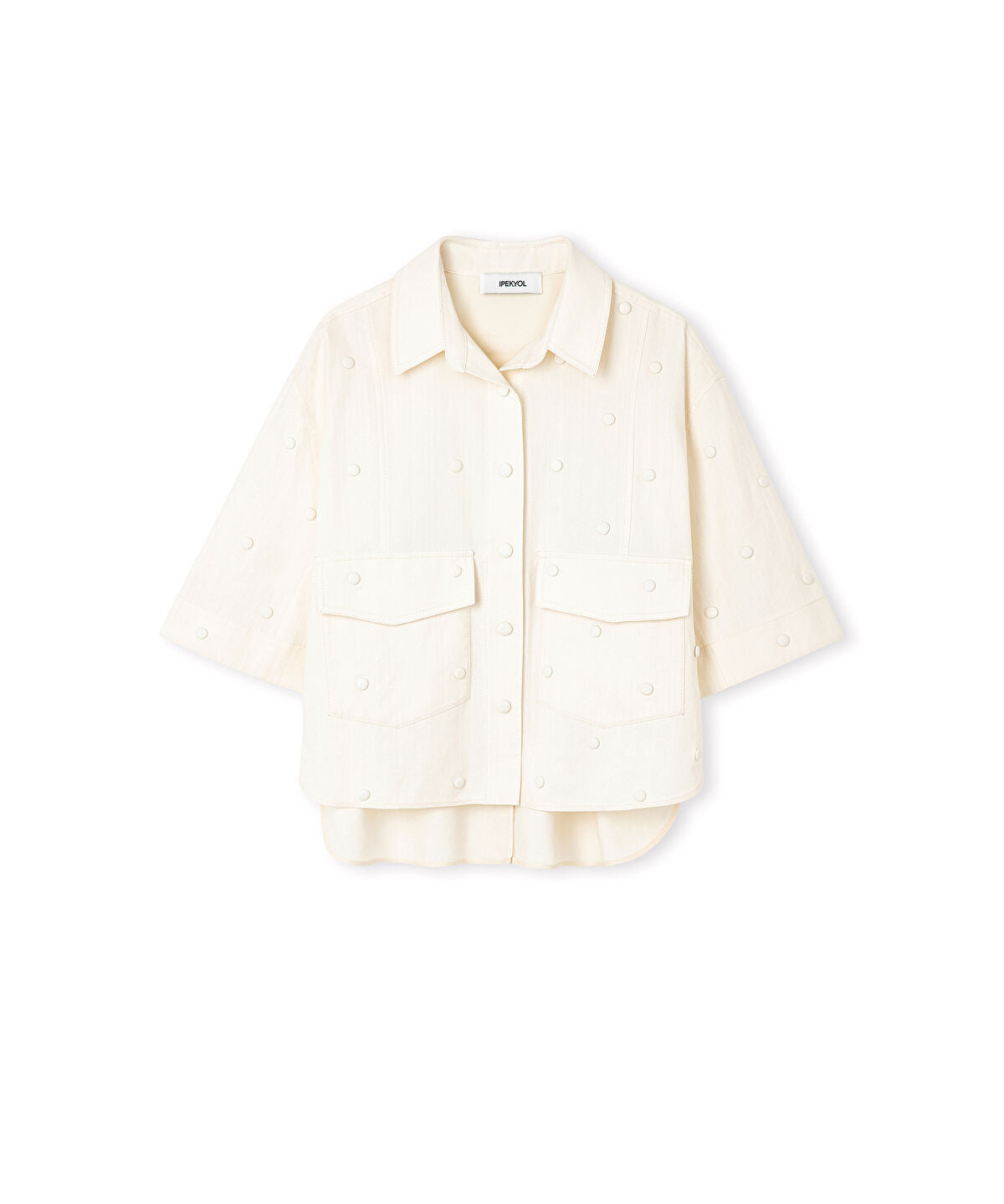 Zoomed Snap Button Embellished Jacket
