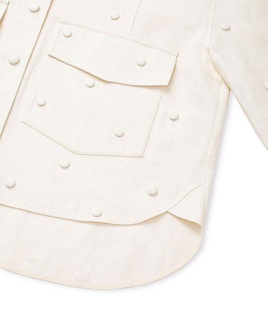 Snap Button Embellished Jacket