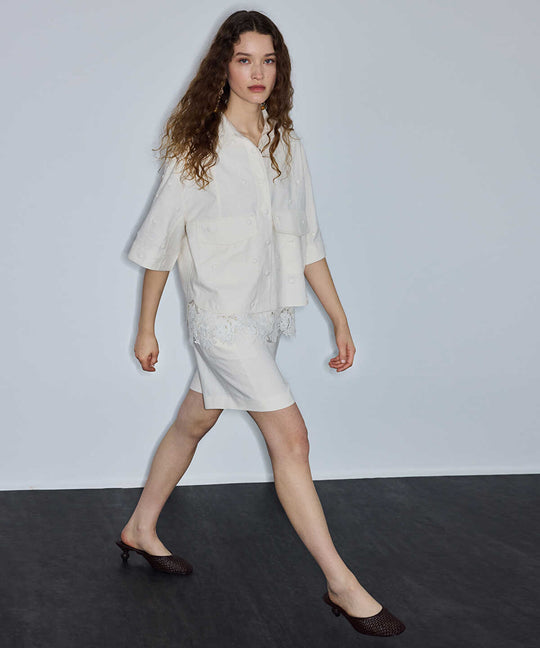 Snap Button Embellished Jacket