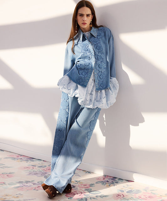 Floral Applique Jacket